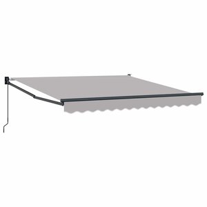 vidaXL Auvent Rétractable Gris clair 350 x 250 cm tissu