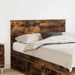 vidaXL Tête de lit Chêne fumé 120 cm Bois d'ingénierie