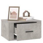 vidaXL Tables de chevet murales 2 Pièces Gris béton 50x36x25 cm