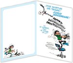 Maxi grande carte géante bon anniversaire gaston lagaffe franquin avec enveloppe