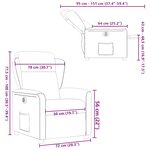 vidaXL Fauteuil inclinable électrique Taupe Tissu