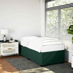 vidaXL Cadre de lit sans matelas vert foncé 90x200 cm velours