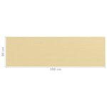 vidaXL Écran de balcon Beige 90x300 cm PEHD