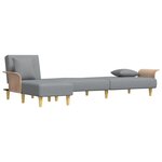 vidaXL Canapé-lit en forme de L gris clair 279x140x70 cm tissu