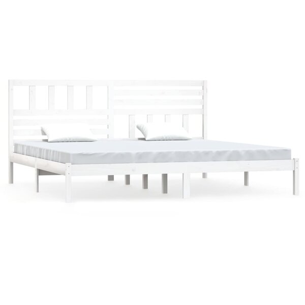 vidaXL Cadre de lit sans matelas blanc 180x200 cm bois massif de pin