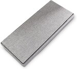 Tabouret banquette pouf de rangement pliant coffre repose-pieds 76 cm lin gris 13_0002337_4