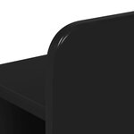 vidaXL Cadre de lit avec rangement Noir 150 x 200 cm Bois d'ingénierie