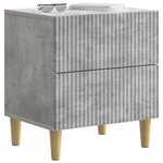 vidaXL Cabinet de chevet 2 Pièces Gris béton 43 x 34 5 x 48 cm