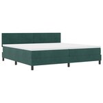 Lit Box Spring vidaXL avec Matelas Vert Foncé 200x200 cm Velours