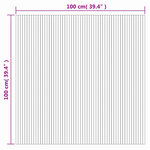 vidaXL Tapis rectangulaire marron 100x100 cm bambou