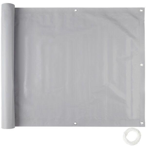 Tectake Brise vue PVC pour balcon, version 1 - gris