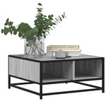 vidaXL Table basse sonoma gris 60 5x60 5x30 cm bois d'ingénierie/métal