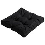 Madison Coussin de siège Panama 47x47 cm Noir