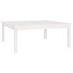 vidaXL Table basse Blanc 100x100x40 cm Bois massif de pin