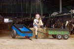 Remorque Tandem XL verte pour kart à pédales