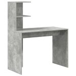vidaXL Bureau avec rangement 2 Pièces Gris béton 102 x 50 x 124 cm