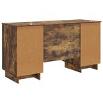 vidaXL Bureau Chêne fumé Bois d'ingénierie 142 5 x 50 x 75 cm