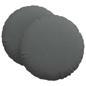 vidaXL Coussins de siège 2 pc Tissu Gris foncé Ø80 x 29 cm