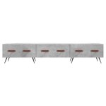 vidaXL Meuble TV gris béton 150x36x30 cm bois d'ingénierie