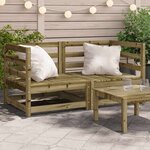 vidaXL Canapés d'angle de jardin 2 Pièces 70x70x67cm bois de pin imprégné
