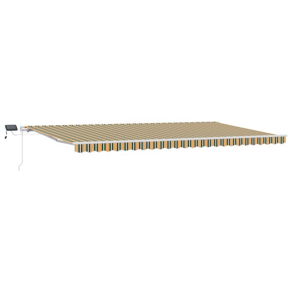 vidaXL Store Rétractable Vert et jaune 600 × 300 cm Vert et jaune