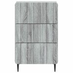 vidaXL Cabinet de chevet Sonoma gris 43 x 41 x 68 cm Bois d'ingénierie