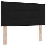 vidaXL Lit à ressort LED avec matelas avec LED Noir 80 x 200 cm tissu