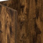 vidaXL Étagère à magazines avec étagère Chêne fumé 35 x 35 x 45 cm