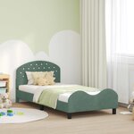 vidaXL Cadre de lit pour enfants avec tête de lit Vert Mer 80 x 200 cm