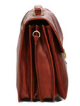Serviette cartable homme Premium en cuir - KATANA - 4 soufflets - 41 cm - 31028-Marron