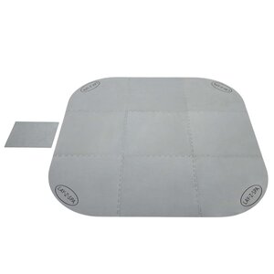 Lay-Z-Spa Bâche de sol de piscine Gris 216x216 cm 10 Pièces