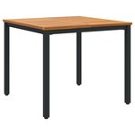 vidaXL Set de salle à manger jardin 3 pièces Gris Métal et bois Moyen