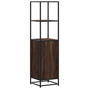 vidaXL Buffet haut chêne marron 35 5x35x139 cm bois d'ingénierie métal