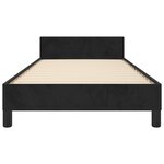 vidaXL Cadre de lit sans matelas noir 90x200 cm velours