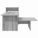 vidaXL Table console Gris Sonoma 91 5 x 35 x 38 5 cm Bois d'ingénierie