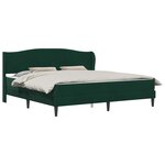 vidaXL Cadre de lit avec tête de lit Vert foncé 180 x 200 cm Velours