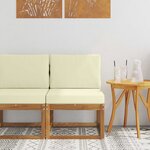 vidaXL Sofa de milieu extérieur Bois d'Acacia Massif