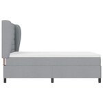 vidaXL Lit à ressorts avec matelas Gris clair 140 x 200 cm tissu