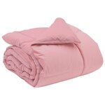 vidaXL Duvet d'hiver Matelassé Rose 135 x 220 cm Microfibre