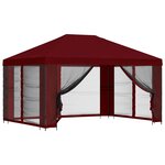 vidaXL Abri de jardin avec parois 4 × 3 m Bordeaux Polyester et Acier