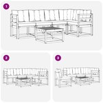 vidaXL Ensemble de canapés d'extérieur 6 pc Blanc et gris clair