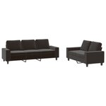 vidaXL Ensemble de canapés 2 Pièces noir tissu