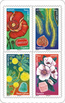 Carnet de 12 timbres - Fleurs et douceurs - Lettre Verte