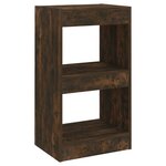 vidaXL Bibliothèque/Séparateur de pièce Chêne fumé 40x30x72 cm