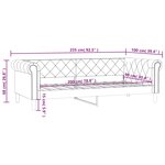 vidaXL Lit de jour sans matelas crème 90x200 cm similicuir