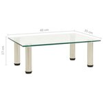 Vidaxl meuble tv transparent 40x35x17 cm verre trempé