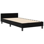 vidaXL Lit à ressorts avec tête de lit Noir 80 x 200 cm Velours