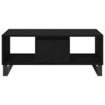 vidaXL Table basse Chêne noir 90 x 50 x 36.5 cm Bois d'ingénierie