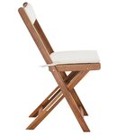 vidaXL Ensemble de bistro pliable 3 Pièces avec coussins Acacia solide