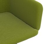 Vidaxl chaises pivotantes à manger lot de 2 vert clair velours